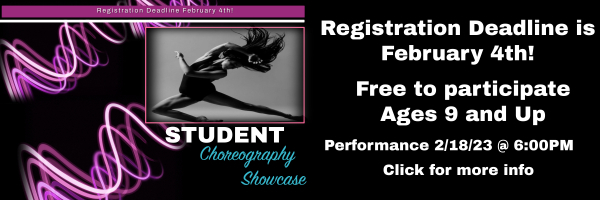 Student Choreography Showcase Email